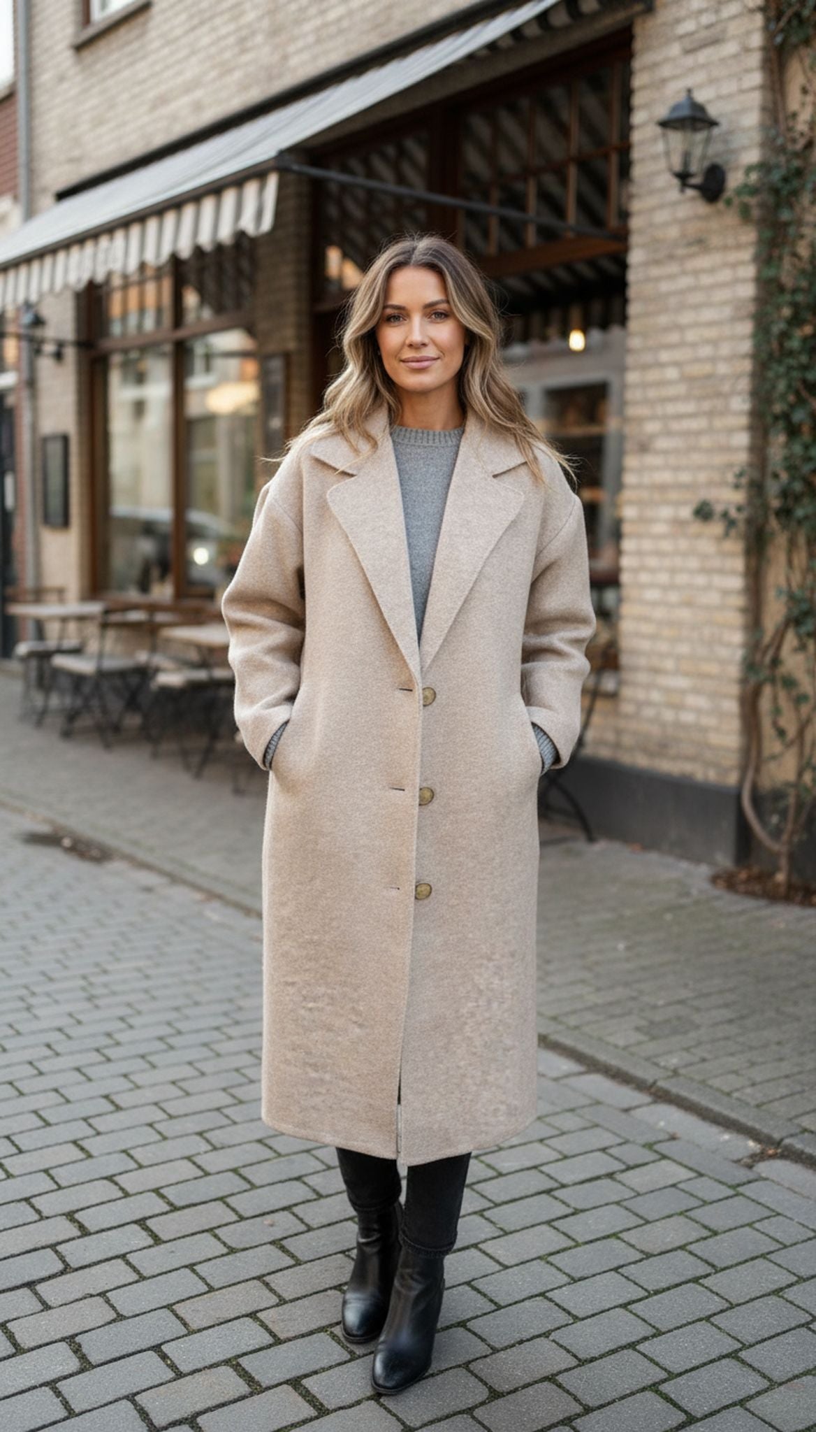 Winter Lapel Long Sleeve Casual Woolen Jacket