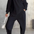 Casual Crew Neck Loose Irregular Long-Sleeved Sweatshirt Set