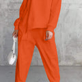 Casual Crew Neck Loose Irregular Long-Sleeved Sweatshirt Set