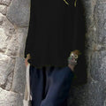 Sleeve Crew Neck Cotton And Linen Loose Shirt Top