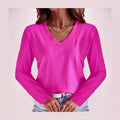V-Neck T-Shirt Regular Length Casual Style Women'S Clothing