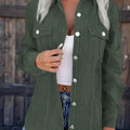 Winter, New Solid Color Corduroy Lapel Cardigan, Loose Casual Temperament, Jacket, Women'S