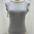 Solid Color Crew Neck Slim Ribbed Sexy Hot Girl Top Vest Camisole Girl