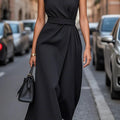 Summer Sleeveless Crew Neck Fashion Casual Long Dress Women