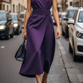Summer Sleeveless Crew Neck Fashion Casual Long Dress Women