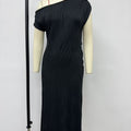 New Cross-Border Cute Fashion Water Ripple Slanted Shoulder Dress