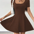 Low-Neck Dresses, Women'S Waist Slimming Dresses, Short Skirts,