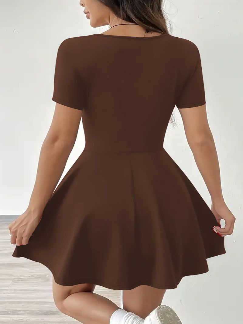Low-Neck Dresses, Women'S Waist Slimming Dresses, Short Skirts,