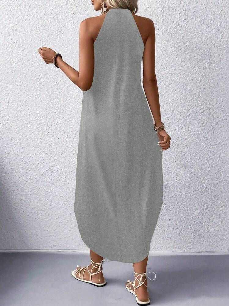 Solid Color Loose Long Skirt, Vest Dress, Sundress, Slim And Light Luxury