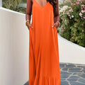 Elegant Solid Color Slip Dress