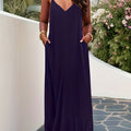 Elegant Solid Color Slip Dress