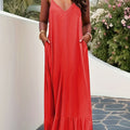 Elegant Solid Color Slip Dress