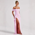 Sexy One-Shoulder Temperament Elegant Party Dress Slit Dress
