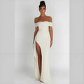 Sexy One-Shoulder Temperament Elegant Party Dress Slit Dress