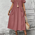 New Loose Dress Long Skirt With Pockets,