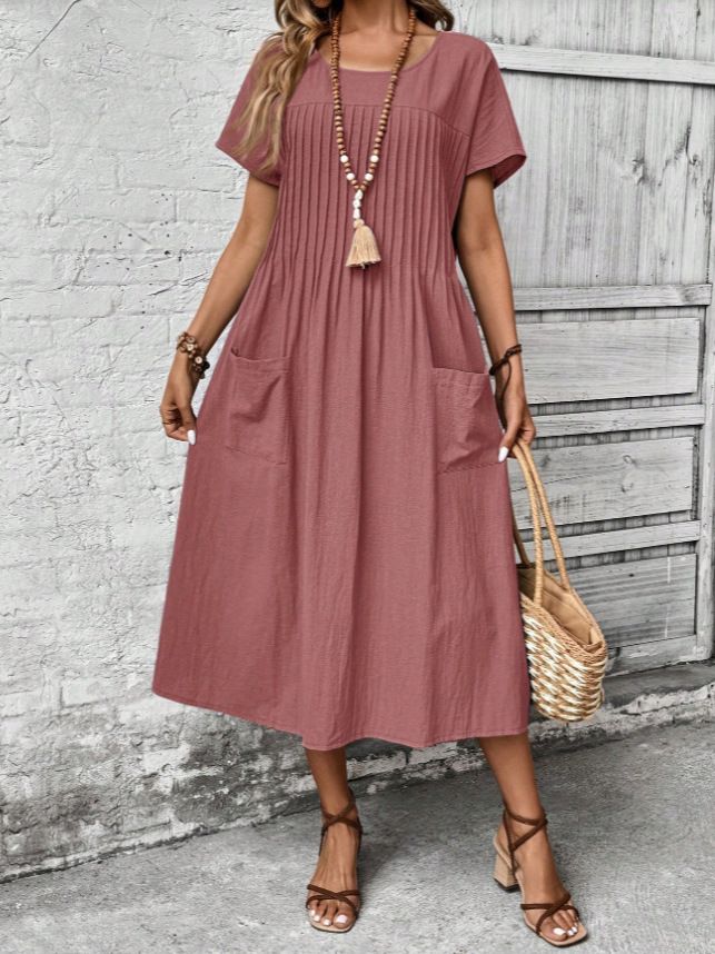 New Loose Dress Long Skirt With Pockets,