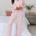 Pink Floral Long Sleeve and Pants Pajamas Set