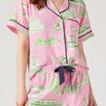 Pink Holiday Resort Short 2pcs Pajama Set