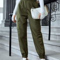 Casual Cargo Pants, Multi-Pocket Small Leg Pants, Women