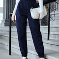 Casual Cargo Pants, Multi-Pocket Small Leg Pants, Women