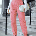 Casual Cargo Pants, Multi-Pocket Small Leg Pants, Women