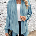 Temu Autumn And Winter New Long-Sleeved Solid Color Loose Cardigan Jacket