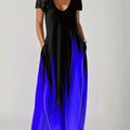 Summer Loose Print Casual Sexy Women'S Long Skirt Pocket Long
