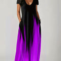 Summer Loose Print Casual Sexy Women'S Long Skirt Pocket Long