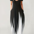 Summer Loose Print Casual Sexy Women'S Long Skirt Pocket Long
