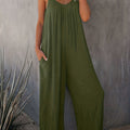 Hot Sale Casual Fashion Temperament Solid Color Suspender Jumpsuit For Women