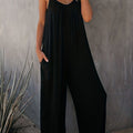 Hot Sale Casual Fashion Temperament Solid Color Suspender Jumpsuit For Women