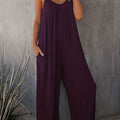 Hot Sale Casual Fashion Temperament Solid Color Suspender Jumpsuit For Women