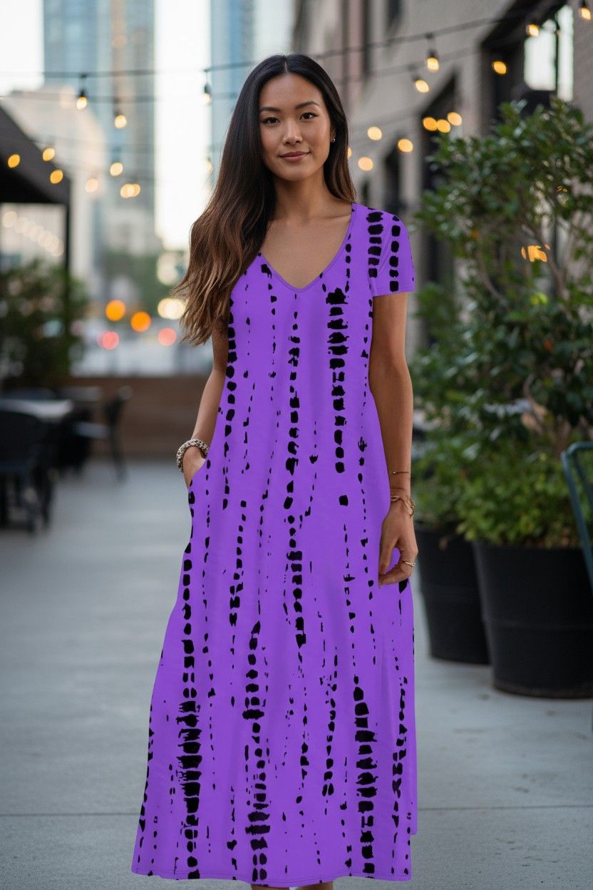 Tie-Dye Print Large Swing Long Skirt Hugh