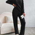 Suit Autumn New Fashion Casual Straight-Leg Pants Temperament Loose V-Neck