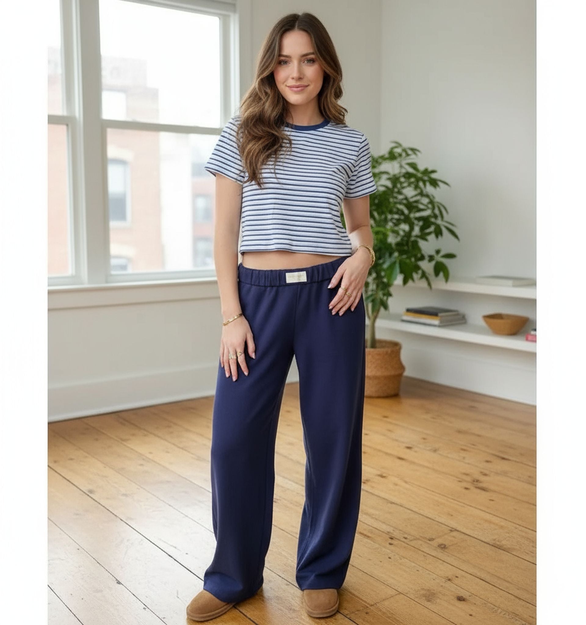 Wide-Leg Pants Casual Street Ins Fashion Loose High-Waisted Pants