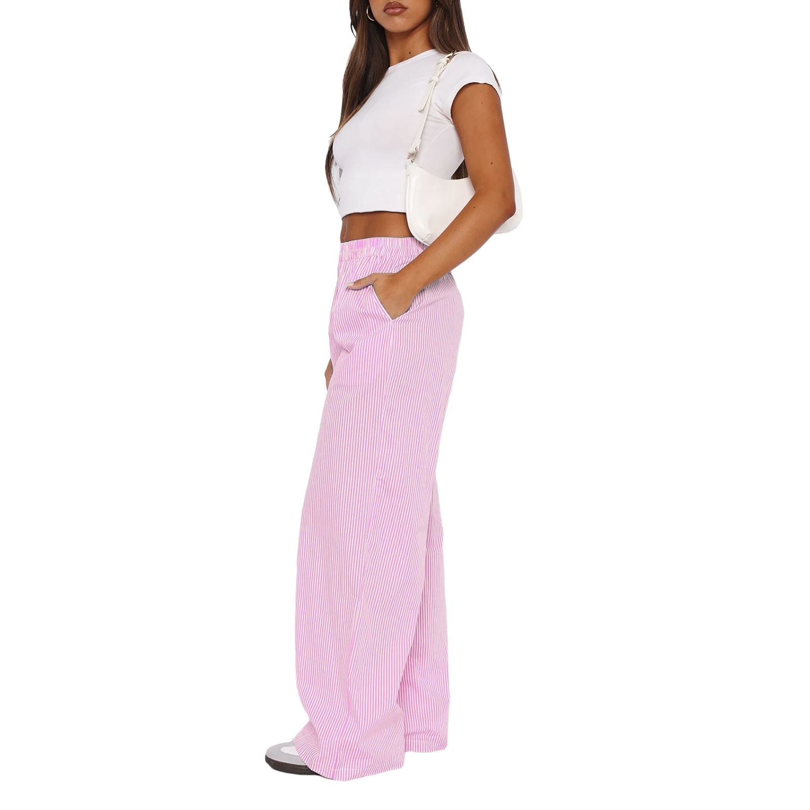 Wide-Leg Pants Casual Street Ins Fashion Loose High-Waisted Pants