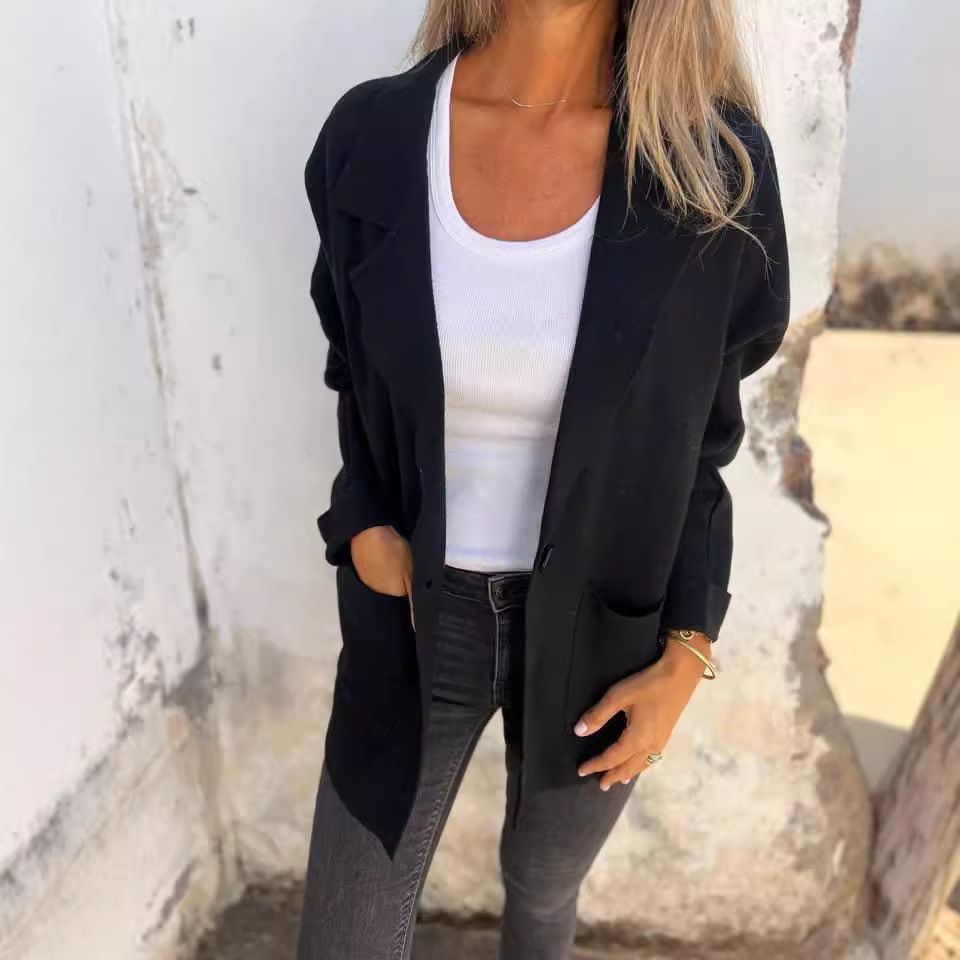 Casual Versatile Lapel Pocket Jacket Jacket