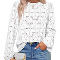 Casual Hollow Lace Long-Sleeved Shirt